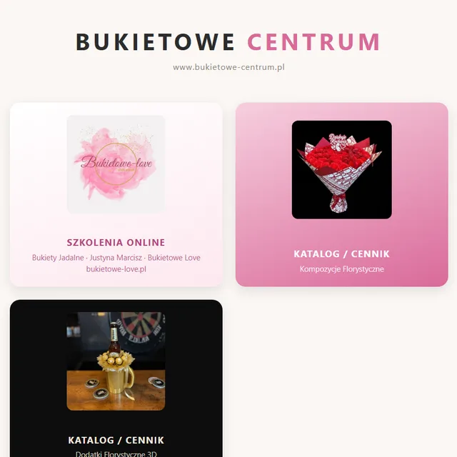 Bukietowe Centrum — a two-brand catalogue